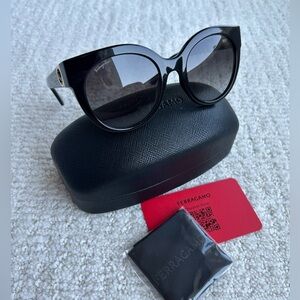 Salvatore Ferragamo Black Sunglasses NEW